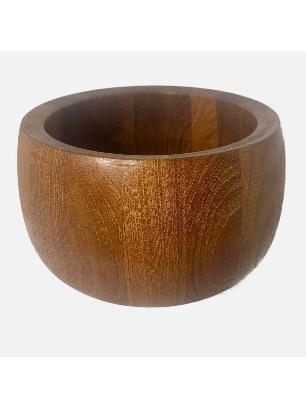Mid Century Teak Wood Decorative Serving Centerpiece Bowl by Dansk Heavy